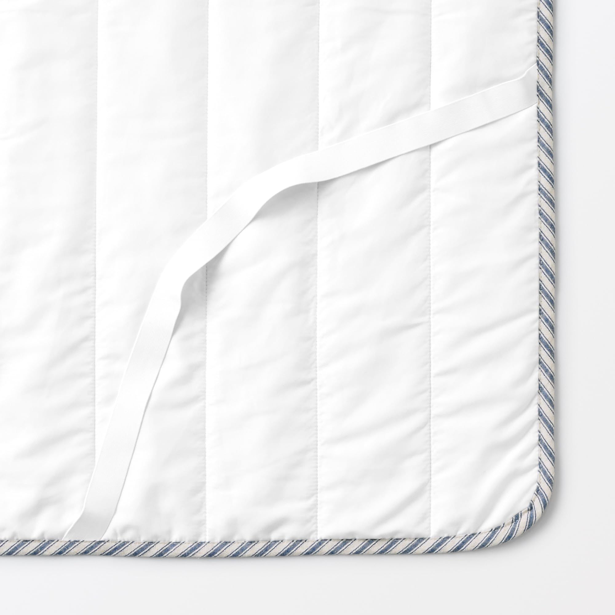Amazon｜無印良品 綿麻 敷パッド・シングル ・100×200cm・ブルー